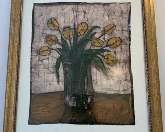 Tulips In A Clear Vase Print