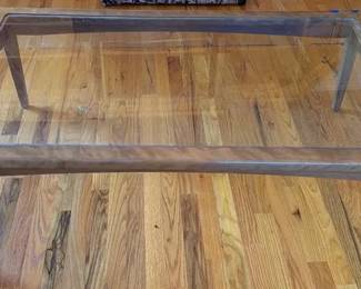 Glass  Wood Coffee Table