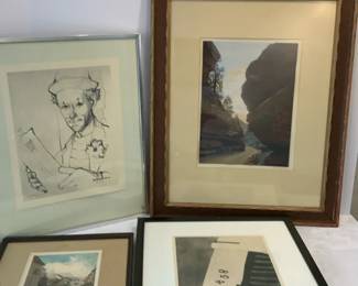 Four Signed Prints By Multiple Artist