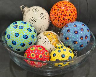 Hand blown Christmas ornaments
