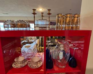 Vintage Glassware, Etched Glass