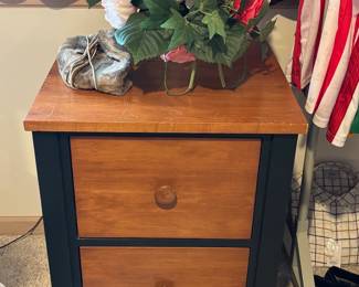 2 Drawer Wood File Cabinet