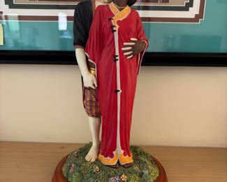 Wooden Statue on Base