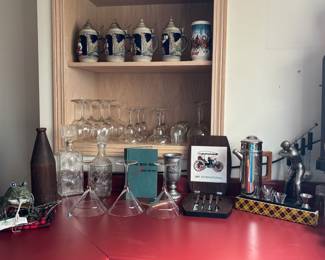 Martini Set, Vintage Barware