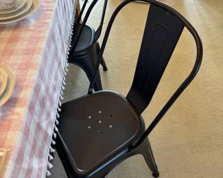 Black Metal Chairs (5)