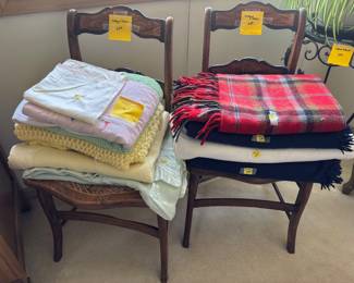 Blankets, Antique Chairs