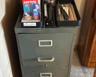 Metal File Cabinet, Office Supplies