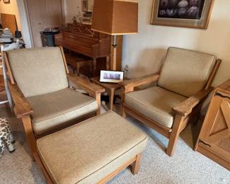 Mid-Century Set, Table, Lamp