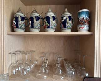 German Steins, Stemware