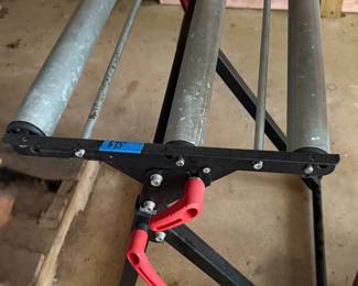 Roll Stand for holding wood planks while sawing