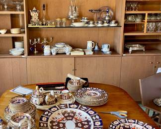 Huge collection of Royal Crown Darby China , Crystal, & serving pcs.. 