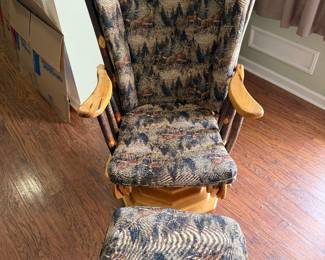 Rocker with ottoman