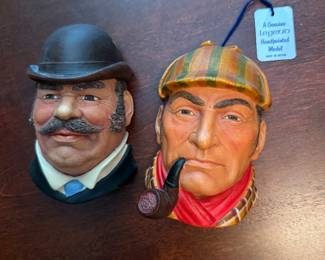 Chalkware Holmes and Watson