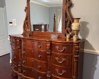 Pulaski: Approximately Dresser 74.0W x 42.0H x 20.0D plus Mirror 63.0W x 52.0H x 3.0D