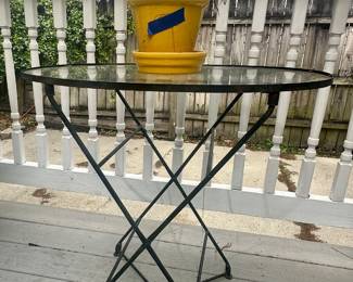 Glass table - 20th C