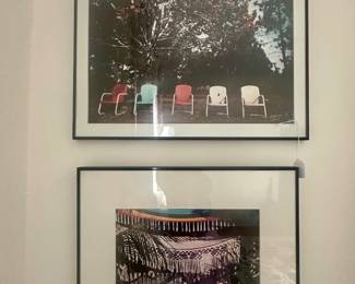 We have several colour photos in frames