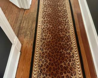 Faux leopard runner