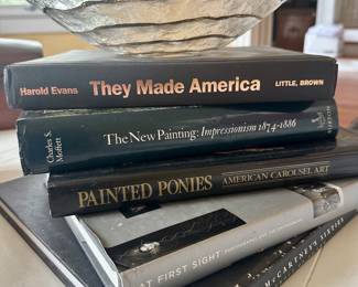 Many books - art glass bowl