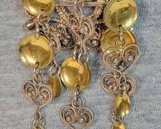 1 Vintage Norwegian Slje Brooch in Gold Vermeil over Sterling Silver