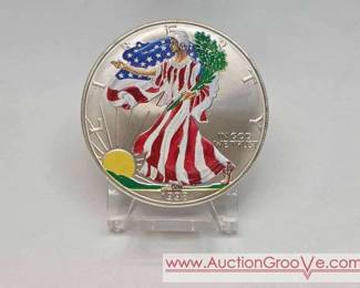 1 1998 Colorized American Eagle Silver Dollar
