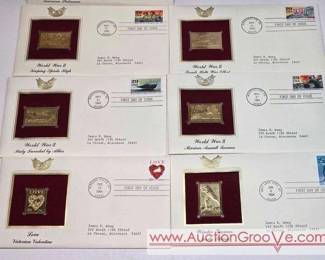 75 Golden Replicas of United States Stamps