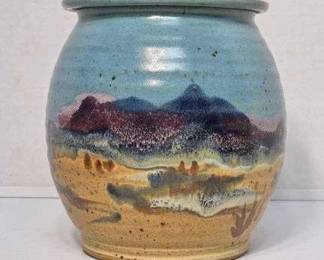 1 Fire Hole Pottery Covered Jar by Carl Sheehan