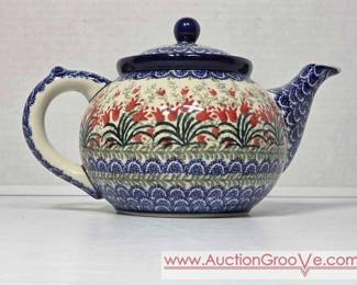 Polish Bolestawiec Tea Pot.