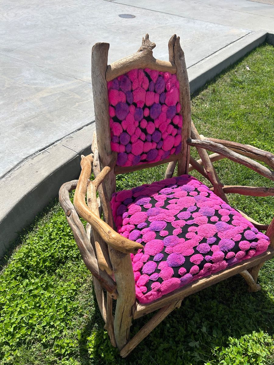 New Mexico designer natural wood armchair-- truly fantastic 