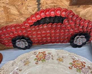Bottle Cap tramp art car