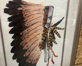 American native headdress print by Garnet Buster