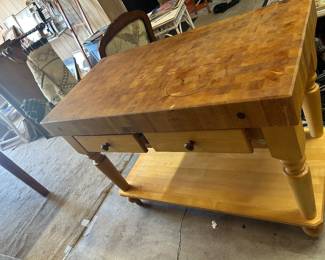 Butcher block table