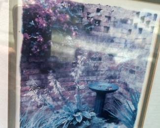 "Bird Bath" signed Maureen Love