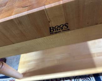 Name on butcher block table