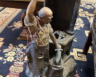 Aug. Otto, "Blacksmith", c.1900, metal and plaster