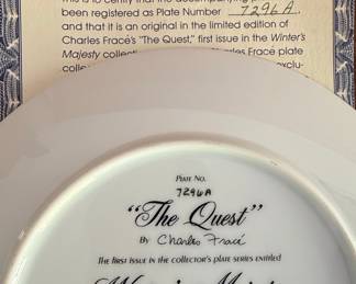 Charles Frace "The Quest" Collector Plate