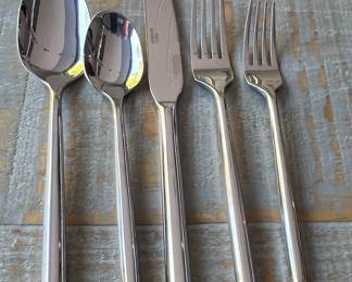 Stainless Steel Flatware and Serving Set