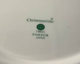 Nikko Christmastime Collection Ceramic Serving Tray and Serving Pieces