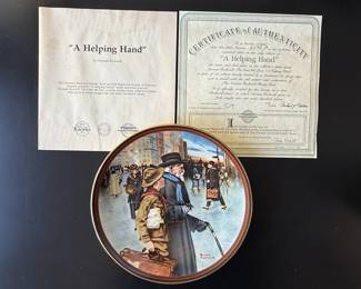 Norman Rockwell "A Helping Hand" Collector Plate