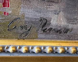 European Street Scene Oil Painting