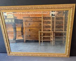 Carolina Mirror Company Ornate Gold Gilt Mirror
