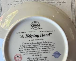 Norman Rockwell "A Helping Hand" Collector Plate