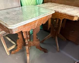 Eastlake Style Marble Top Parlor Tables
