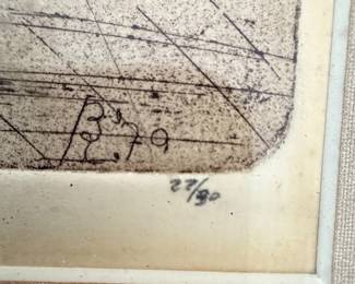 Figurative Etching, Artist Signed and Numbered