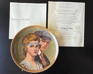 Norman Rockwell "Meeting on the Path" Collector Plate
