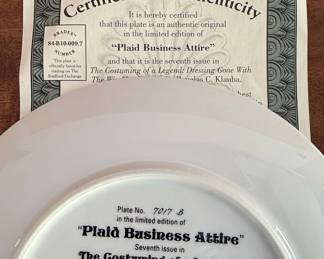 Bradford Exchange "Plaid Business Attire" Collector Plate