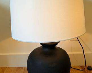 Black Ceramic Sphere Table Lamp Style