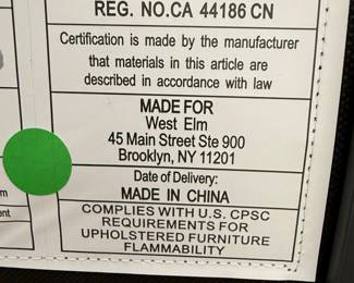 West Elm Style Upholstered Dining Chairs with Round Wood Side Table