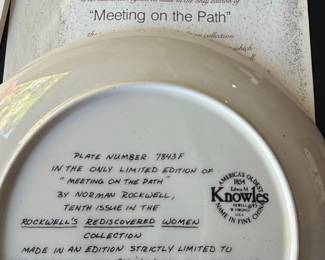 Norman Rockwell "Meeting on the Path" Collector Plate