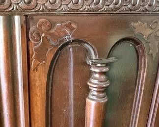 Victorian Style Walnut China Cabinet