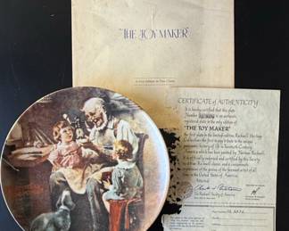 The Toy Maker Rockwell Heritage Collection Plate